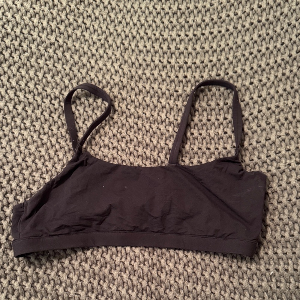 skims Black Seamless Bralette